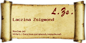 Laczina Zsigmond névjegykártya